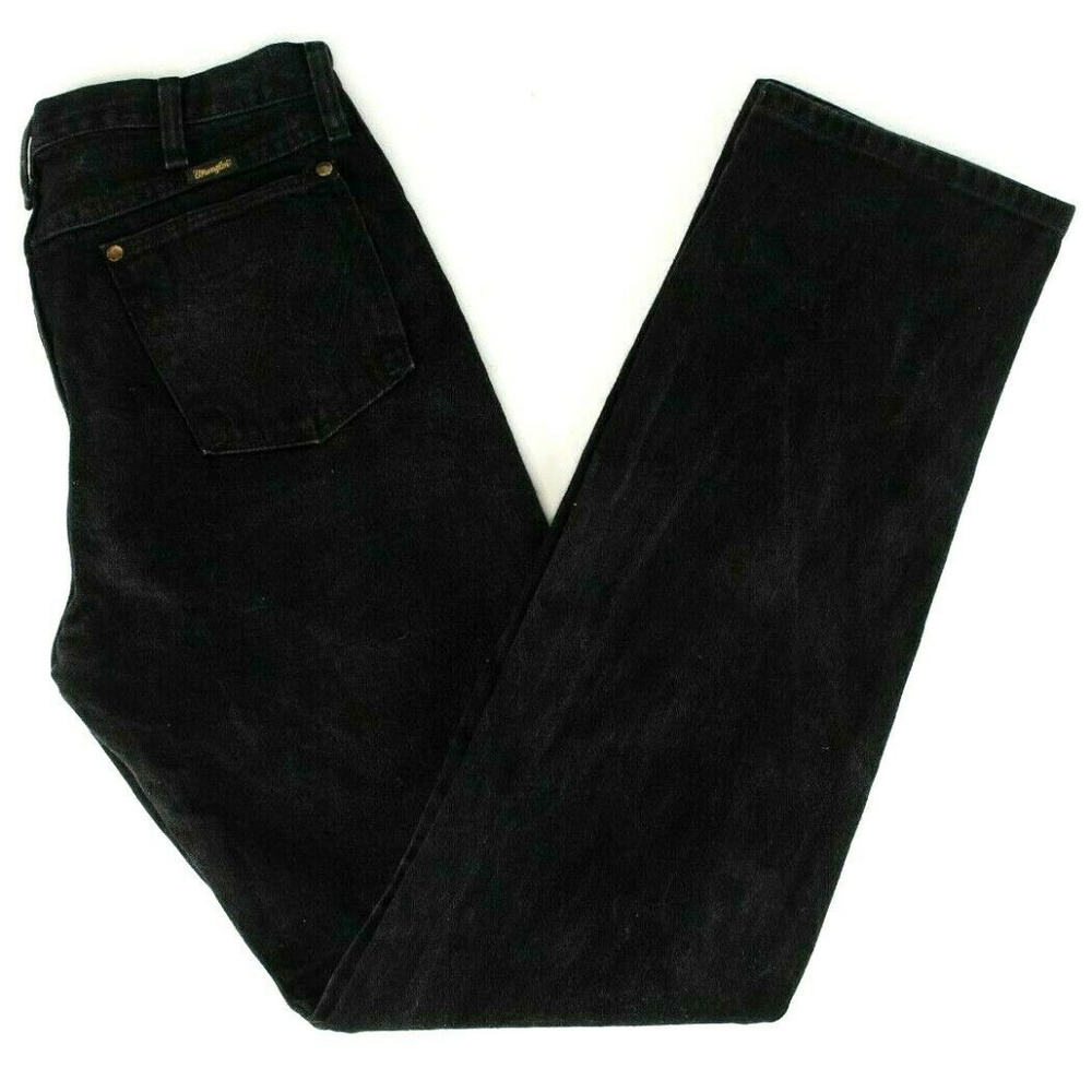 Wrangler Mens Black Natural Distressed Jeans 32x34